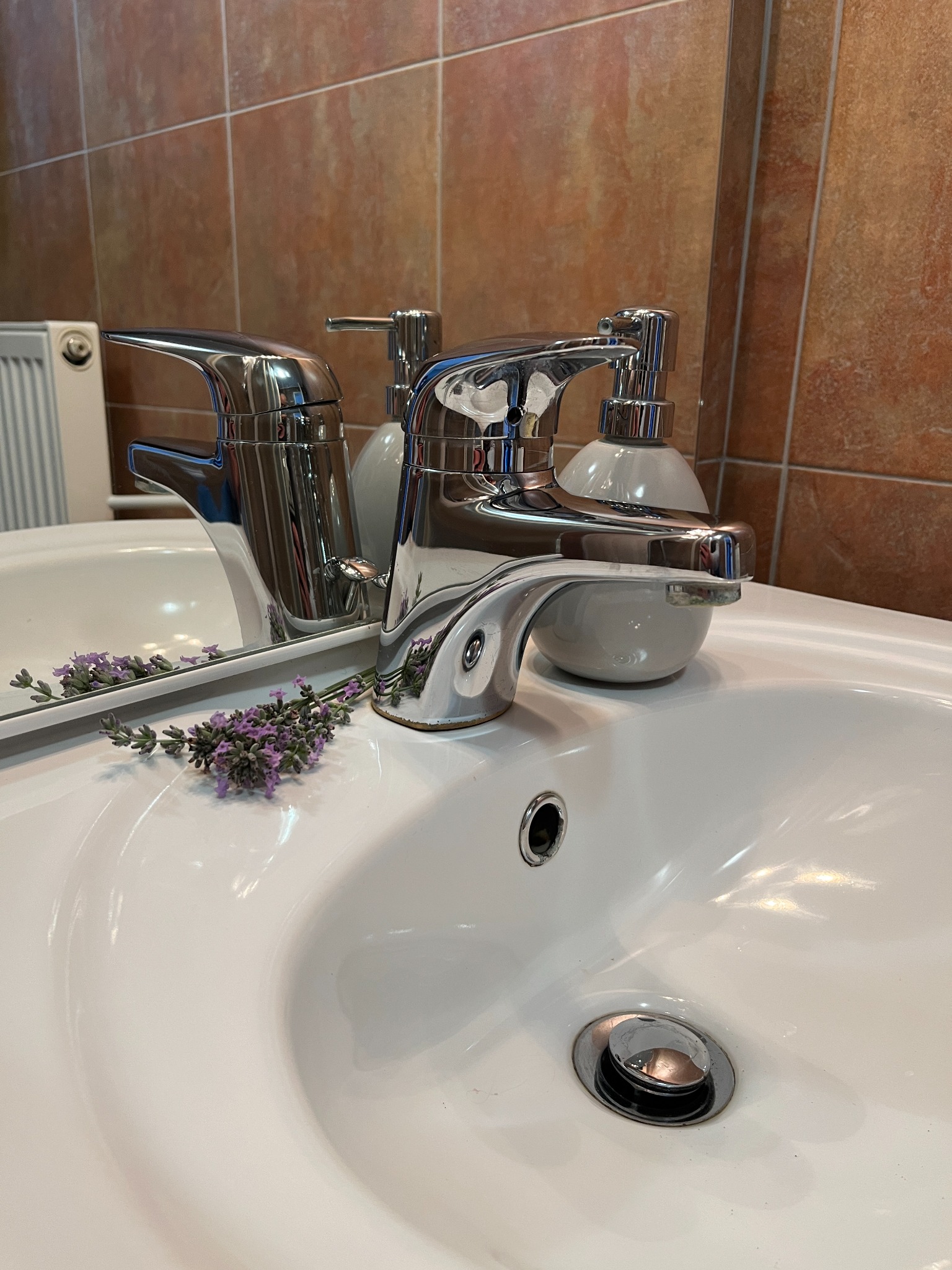 Bathroom with lavender details