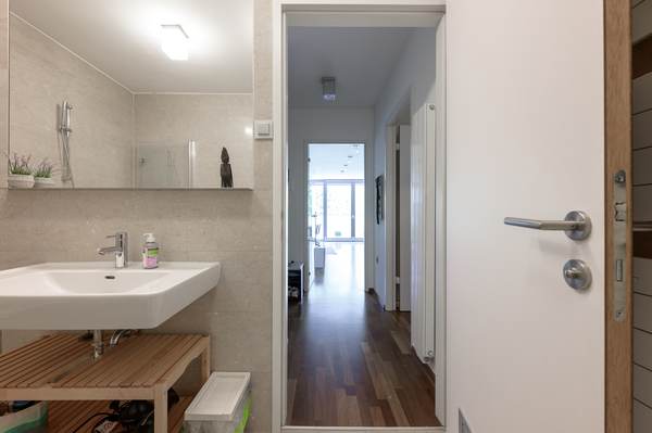 Bathroom and hallway
