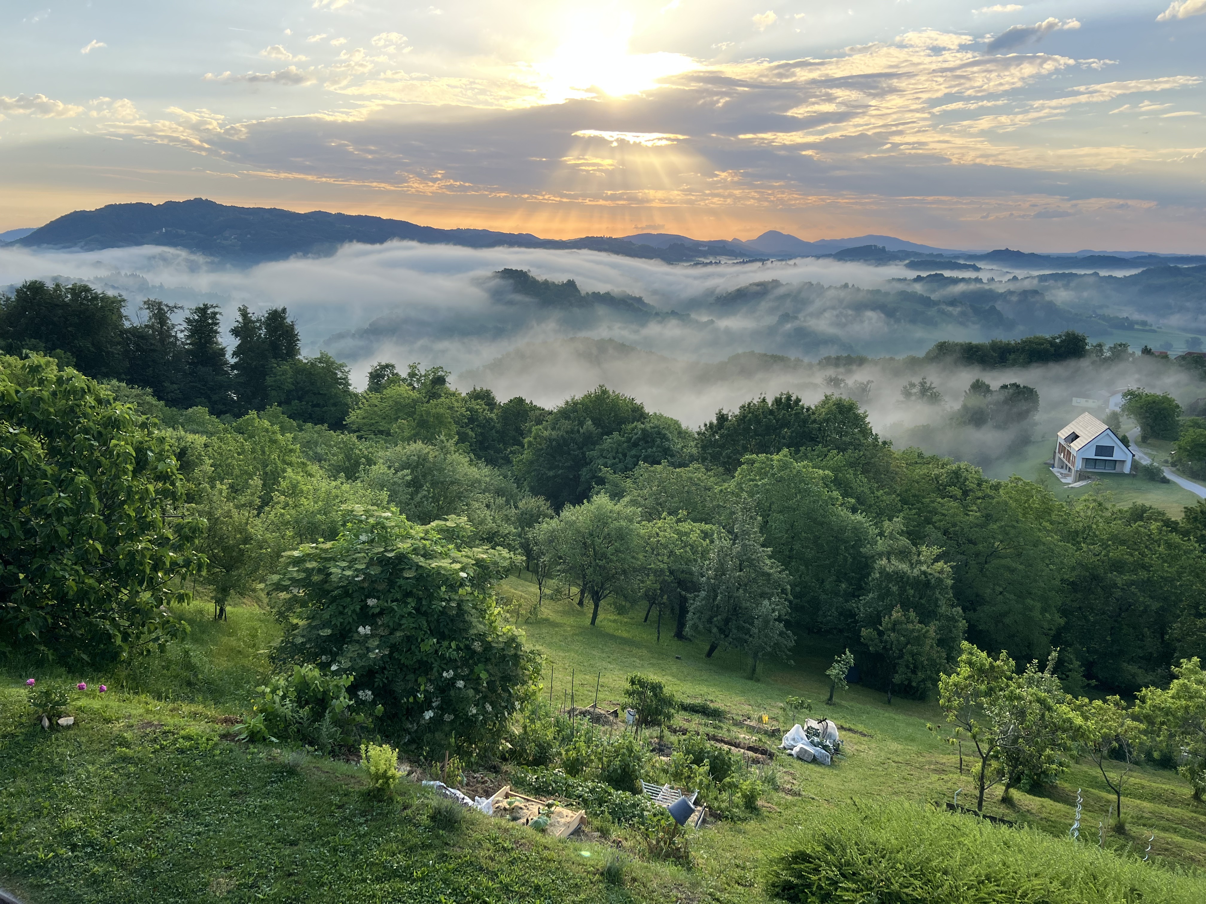 Sunrise view over the valley
